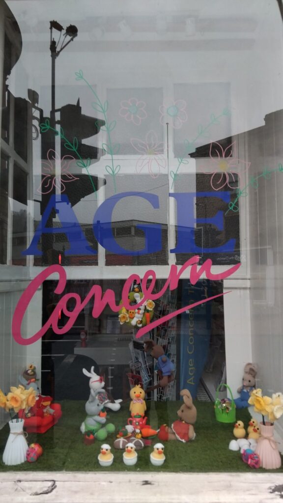 Age Concern Todmorden Window Display Easter